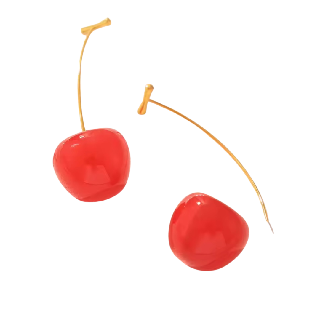 BRINCOS CEREJA VERMELHA