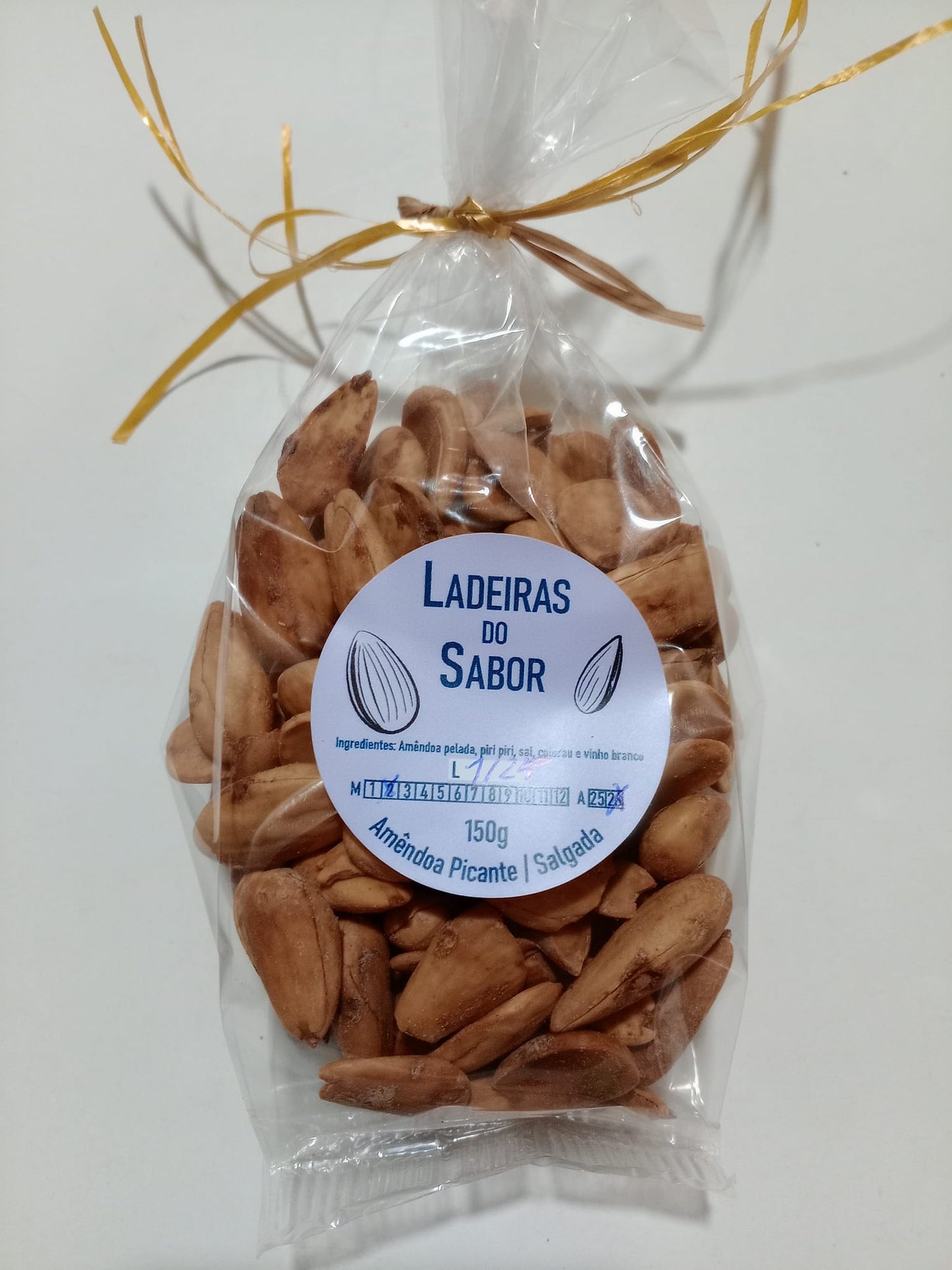 Amêndoa torrada, picante/salgada e caramelizada (150g)