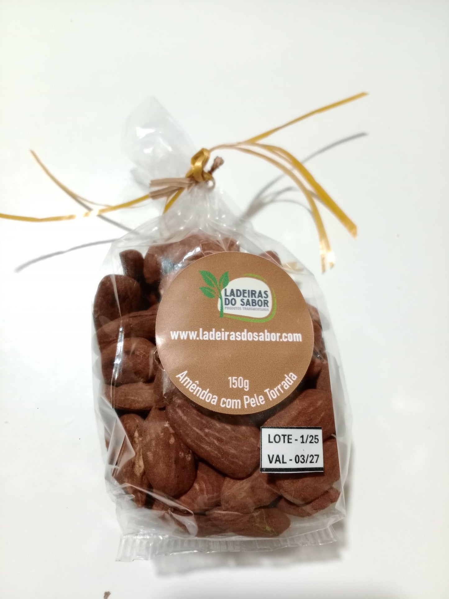 Amêndoa torrada com e sem pele, picante/salgada e caramelizada (150g)