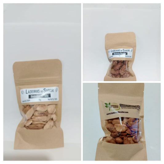 Amêndoa torrada, picante/salgada e caramelizada (40g)