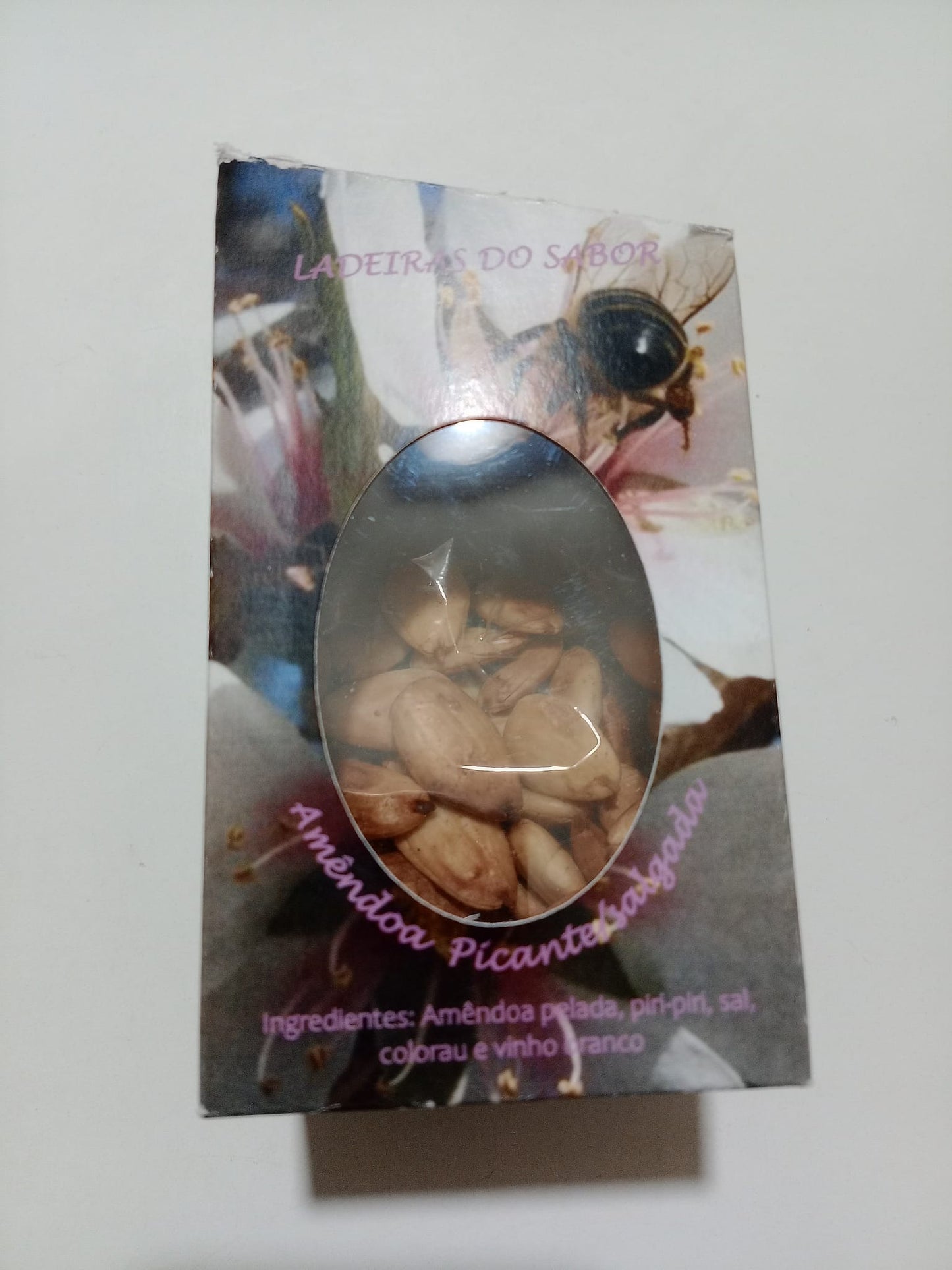 Amêndoa torrada, picante/salgada e caramelizada (caixa 100g)